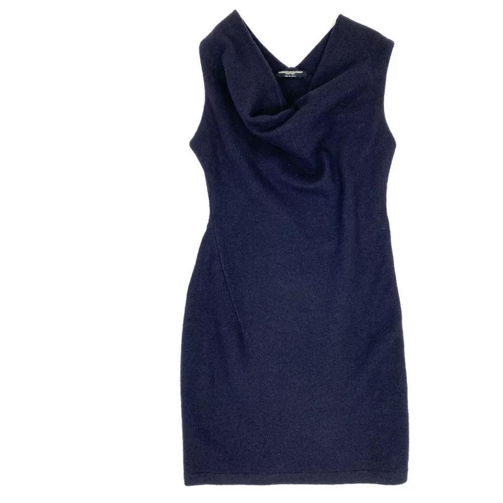 All Saints Boiled Wool Cowl Neck Dress Sz 6 - Picture 3 of 9